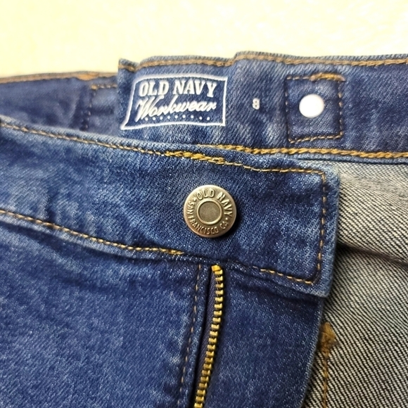 Old Navy Sky -Hi Straight Carpenter's Jeans Size 8 In Blue - Picture 6 of 15
